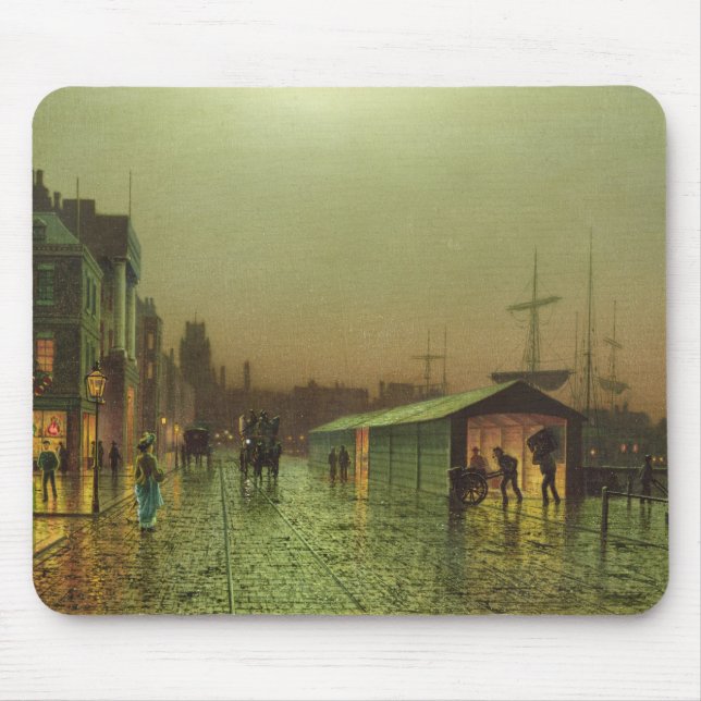 John Atkinson Grimshaw | Liverpool skeppsdockor Musmatta (Framsidan)