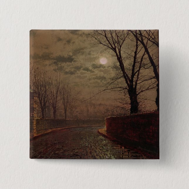 John Atkinson Grimshaw| Moonlit Street Scene, 188 Knapp (Framsida)