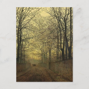 John Atkinson Grimshaw- oktober Guld Vykort