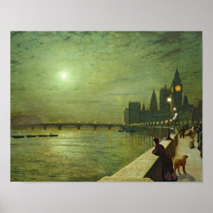 John Atkinson Grimshaw - Reflektioner på teman Poster