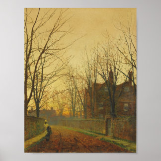 John Atkinson Grimshaw - Sent oktober Poster