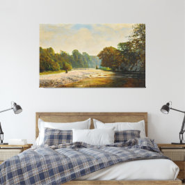 John Atkinson Grimshaw - Stepping Stones, Bolton Canvastryck