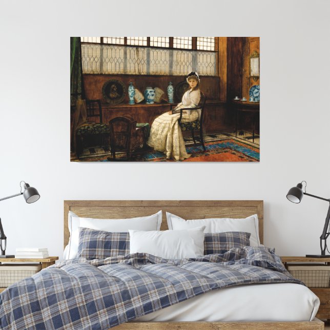 John Atkinson Grimshaw - Vaggvisa  Canvastryck (Insitu (sovrum))