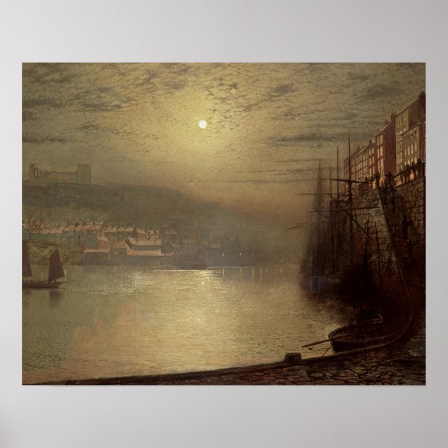 John Atkinson Grimshaw | Vitby (olja på canvas) Poster (Framsidan)