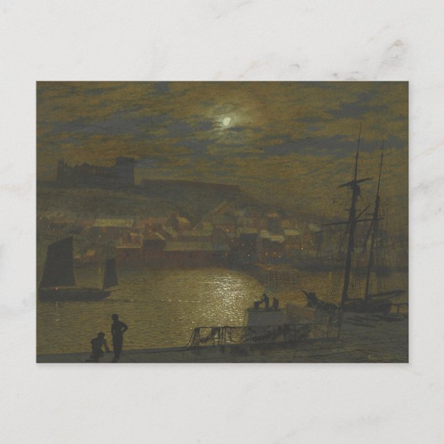 John Atkinson Grimshaw - Whitby från Scotch Head Vykort (Framsida)