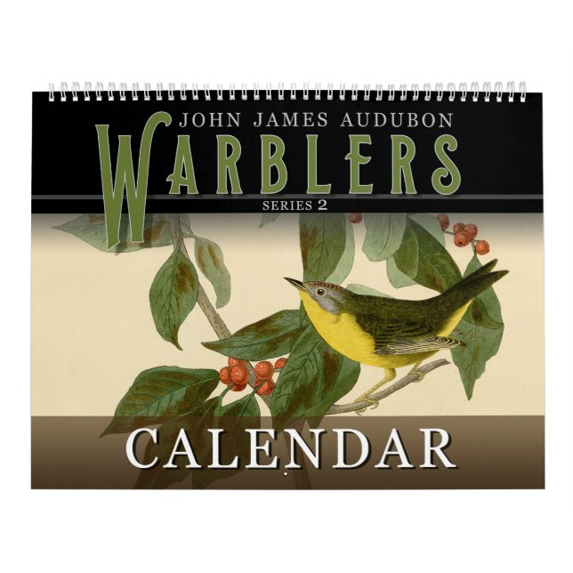 John Audubon sångare 2 fåglar av den Amerika Kalender (Omslag)