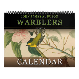 John Audubon sångarefåglar av den Amerika Kalender