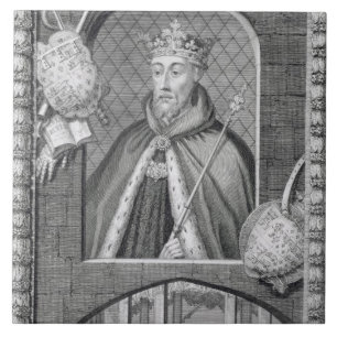 John av magert, hertig av Lancaster (1340-99) Kakelplatta