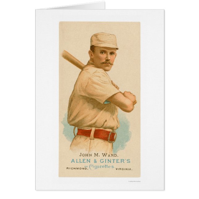 John avvärjer baseballkortet 1887 hälsningskort (Framsidan)