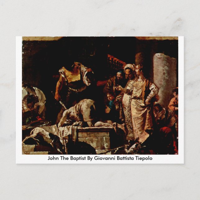 John Baptist av Giovanni Battista Tiepolo Vykort (Framsida)