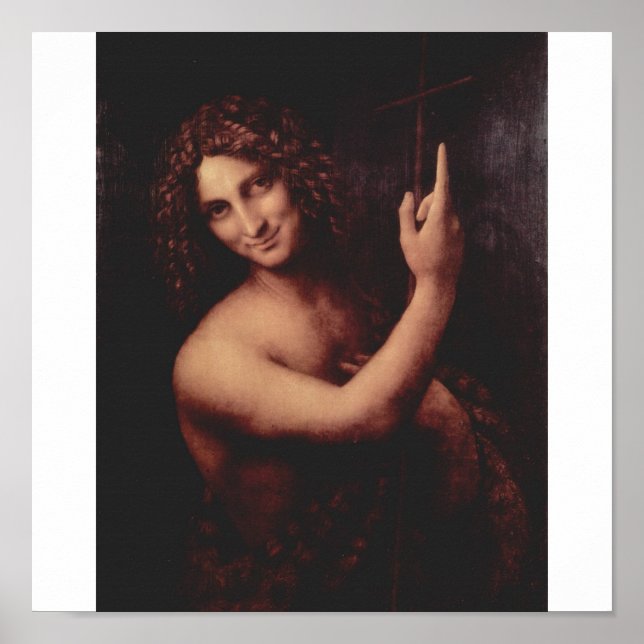 John Baptist av Leonardo Da Vinci c. 1513-1516 Poster (Framsidan)