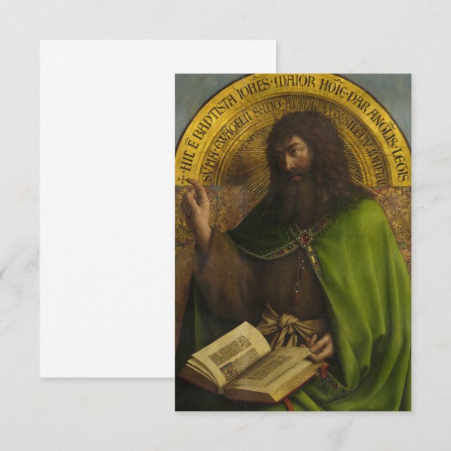 John Baptist, The Gent Altarbit av van Eyck Tack Kort (Fram/baksida)