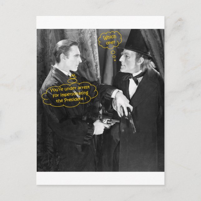 John Barrymore och Gustav von Seyffertitz Sherlock Vykort (Framsida)