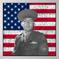 John Basilone och American Flagga - Gräns