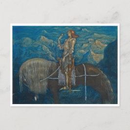 John Bauer A knight från Bland Gnomes Vykort