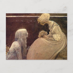 John Bauer Agneta och Sjökonungen Vykort