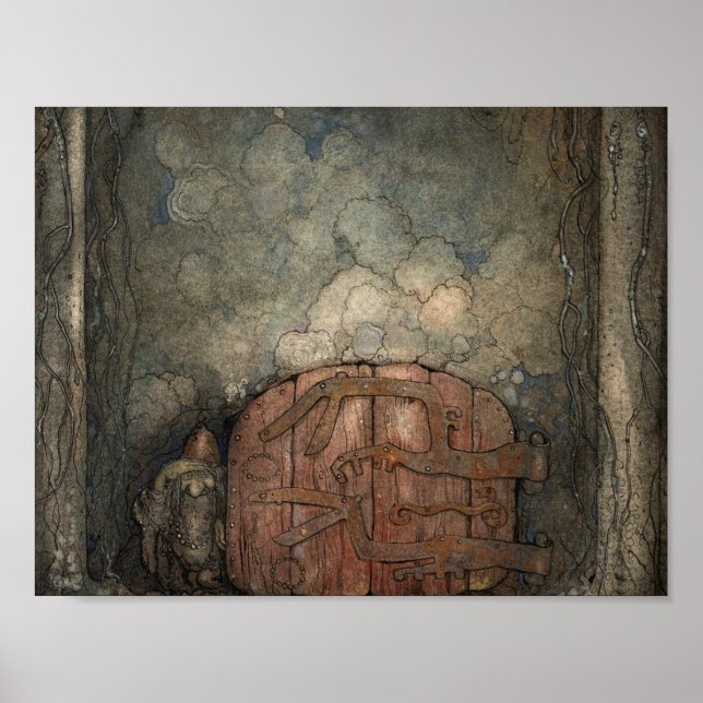 John Bauer - Bergaporten Poster (Framsidan)