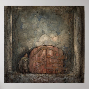 John Bauer - Bergaporten Poster