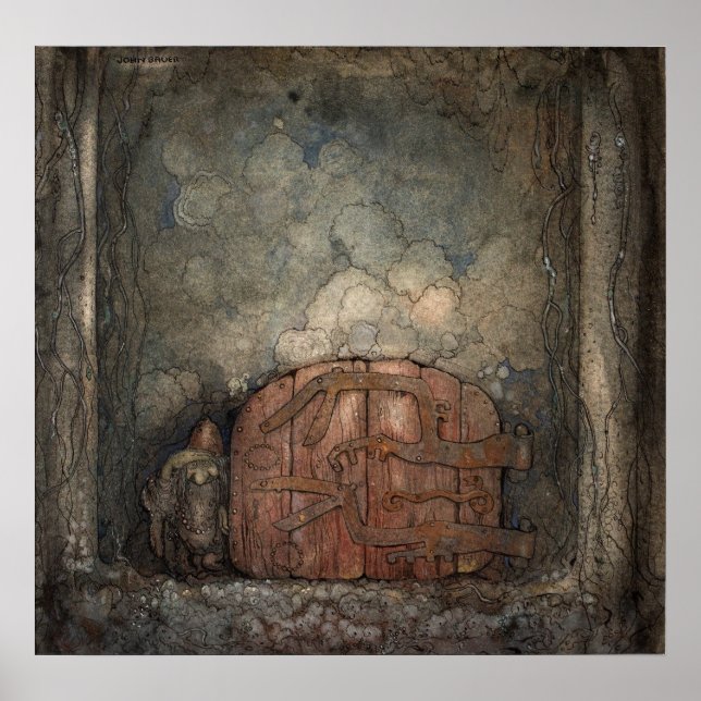 John Bauer - Bergaporten Poster (Framsidan)