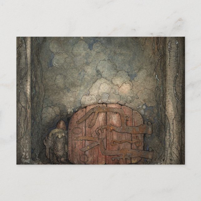 John Bauer - Bergaporten Vykort (Framsida)