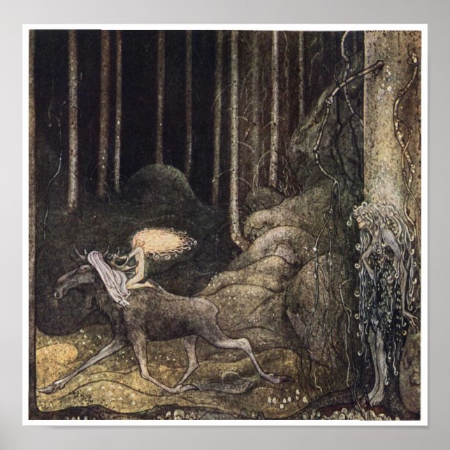 John Bauer Elk Cotton Poster (Framsidan)