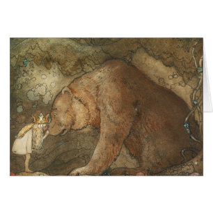 John Bauer - fattiga lite Basse Hälsningskort