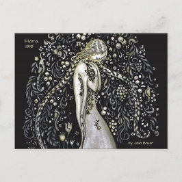 John Bauer Flora 1915 Art nouveau stil CC1147 Vykort