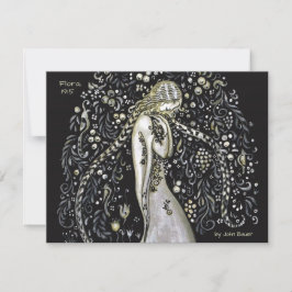 John Bauer Flora CC1148 Art nouveau-hälsningskort