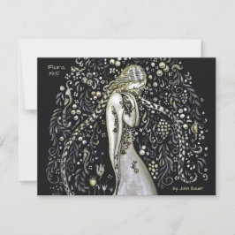 John Bauer Flora CC1148 Art nouveau-hälsningskort