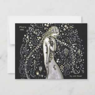 John Bauer Flora CC1148 Art nouveau-hälsningskort