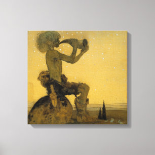 John Bauer He Blew på hornet Canvastryck