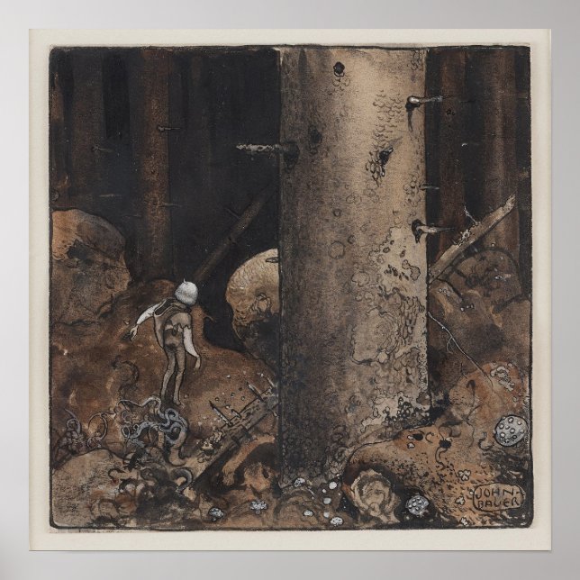 John Bauer - I den vilseledande skogen Poster (Framsidan)