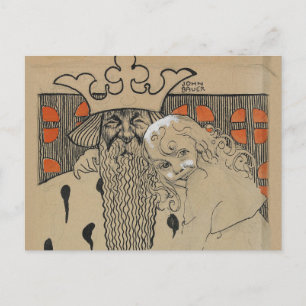 John Bauer, Linda Gull och den gubbe, 1905 Vykort