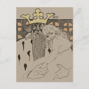 John Bauer, Linda Gull och den gubbe, 1905 Vykort