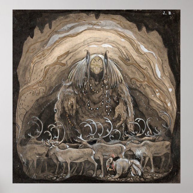 John Bauer - mannen som går bland gnome Poster (Framsidan)