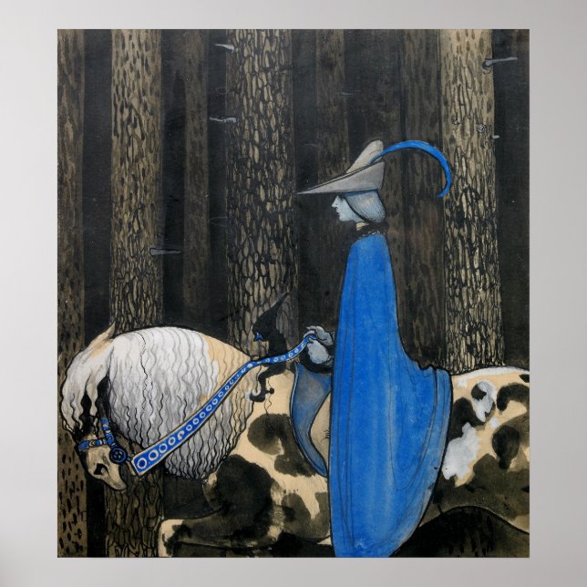 John Bauer - och Övertog tomten märkre i tyglarna Poster (Framsidan)