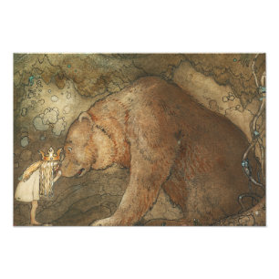 John Bauer - Poor Little Basse Fototryck