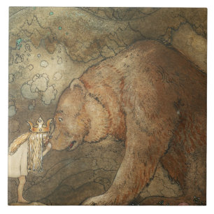 John Bauer - Poor Little Basse Kakelplatta