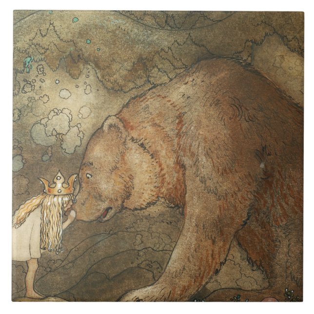 John Bauer - Poor Little Basse Kakelplatta (Framsidan)
