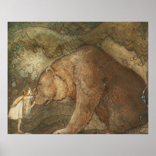 John Bauer - Poor Little Basse Poster