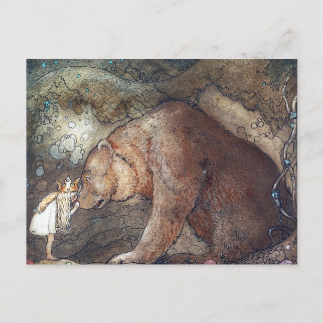 John Bauer Poor Little Basse Vykort (Framsida)