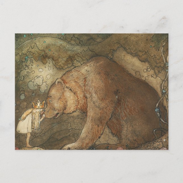 John Bauer - Poor Little Basse Vykort (Framsida)