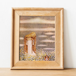 John Bauer Princess i Flower Meadow Poster