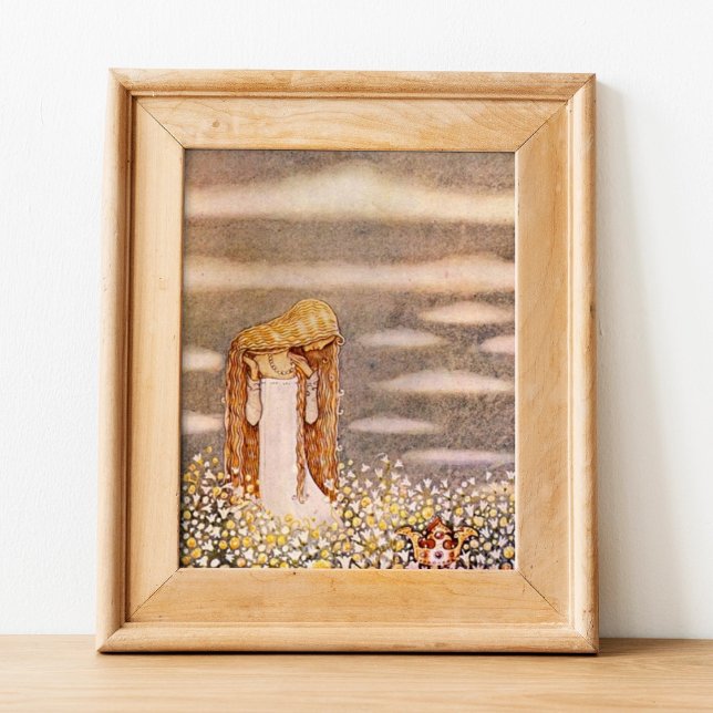 John Bauer Princess i Flower Meadow Poster (Skapare uppladdad)