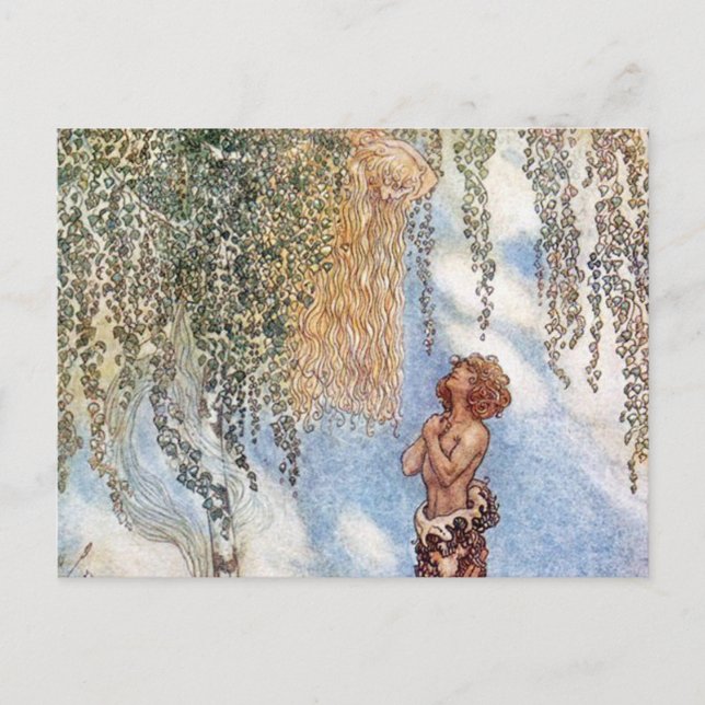 John Bauer Princess In a Träd vycard Vykort (Framsida)