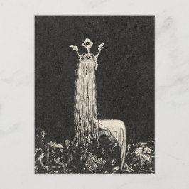 John Bauer Princess och Troll Vintage Art Vykort