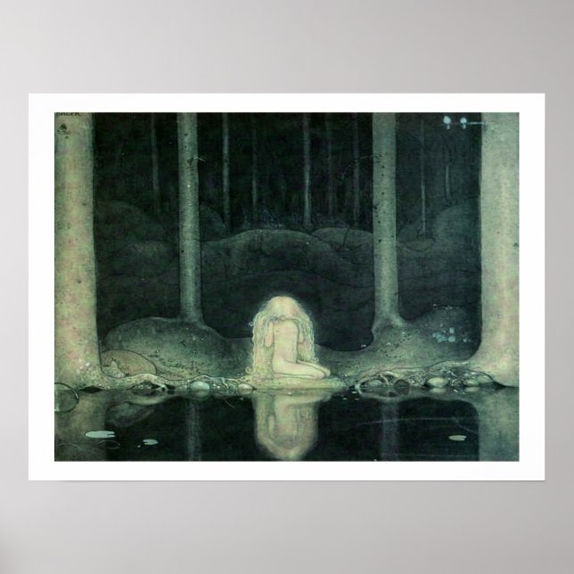 John Bauer Princess Tuvstarr letar efter sitt hjär Poster (Framsidan)