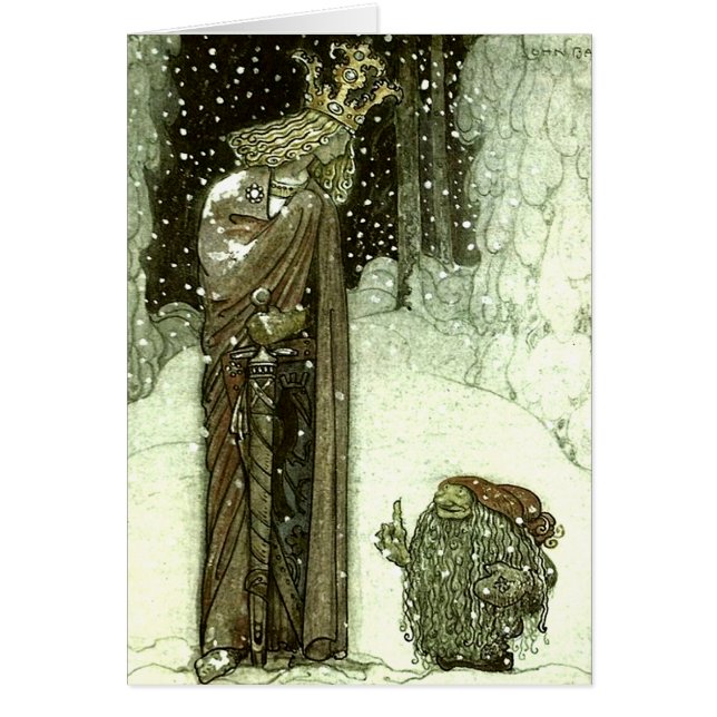John Bauer princessen och troll OBS Kort (Framsidan)