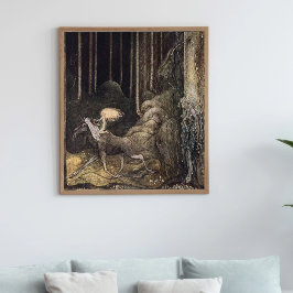 John Bauer Prinsessa och älgen Poster