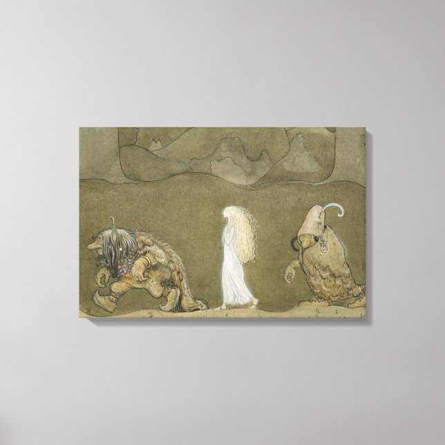 John Bauer - Prinsessan och Troll Canvastryck (Framsida)